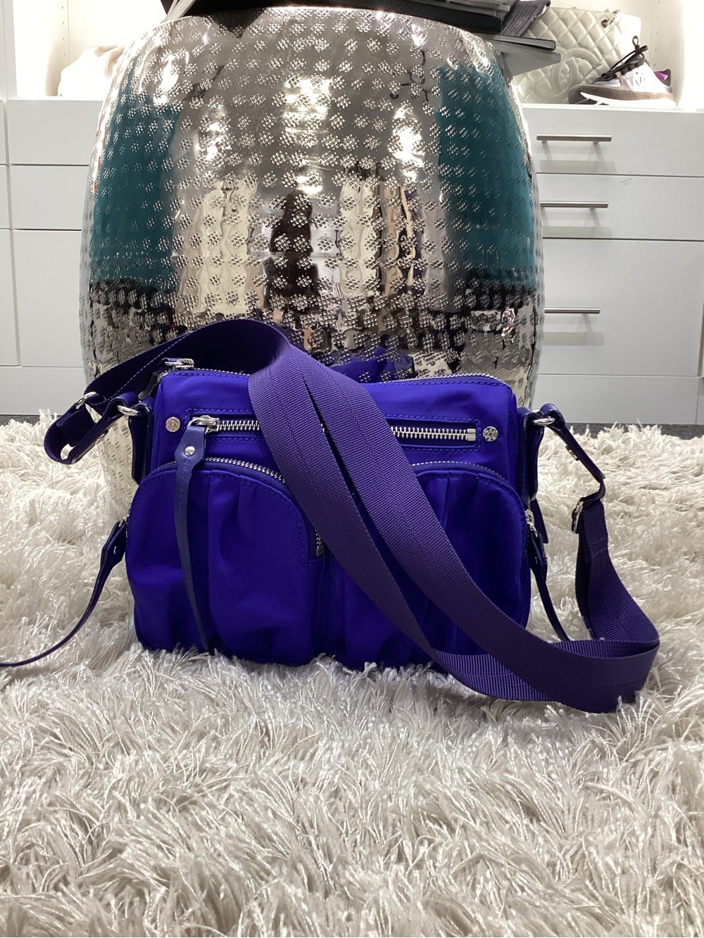 PrecOwned MZ Wallace Small Royal Blue Nylon Crossbody Bag. - Picture 11 of 11